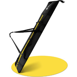 Сумка для лиж STYNGARD Helsinki з ролтопом (140-200 см) - міцна, з якісними замками, чорно-жовта
