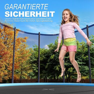 Трамплін JUMMICO Outdoor для дітей з драбиною та боковою кишенею, Ø 183/228/305/366/427 см, сертифікат GS