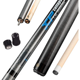 Біліардний кий Collapsar XP Jump Break 58 дюймів, 3 частини, горіх, шар з клена, швидке з'єднання, 19.5/20 OZ, блакитний