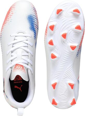 Дитячі футбольні бутси PUMA Future 8 Play FG/AG Jr - біло-червоно-чорні