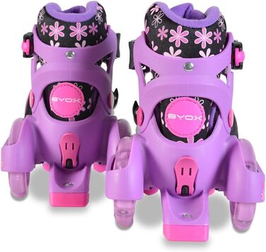 Ролики Beetle XS 26-29, PU-колеса, підшипники ABEC-5, стопор задній фіолетовий