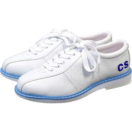 Боулінгіві черевики JiuQing для чоловіків, жінок та підлітків. Зручні черевики для тренувань та початківців. Білі, на шнурівці, розмір 39 EU.