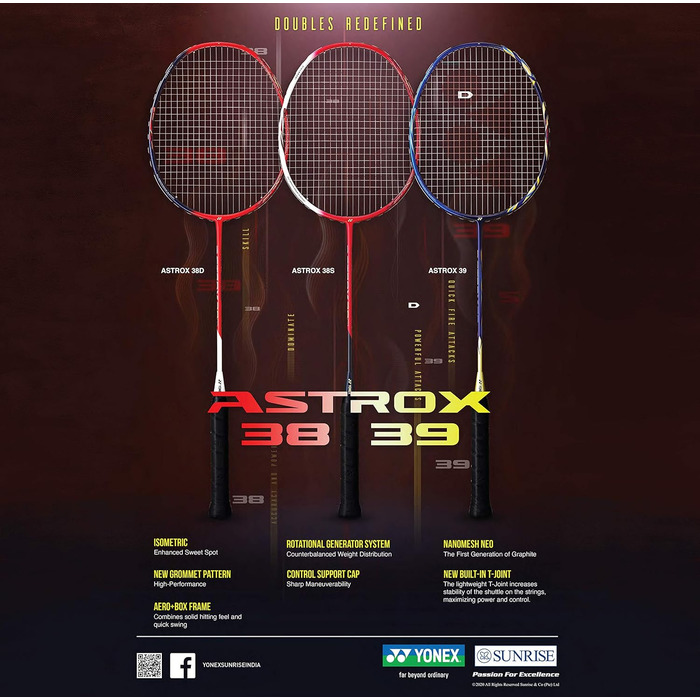Бадмінтонна ракетка YONEX Astrox 38S, смарагдова