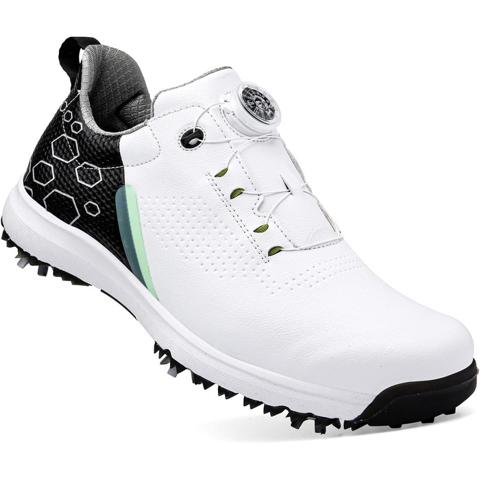 Жіночі гольф-туфлі зі шпильками, водонепроникні та легкі. Білий колір (41 EU, Чорний)