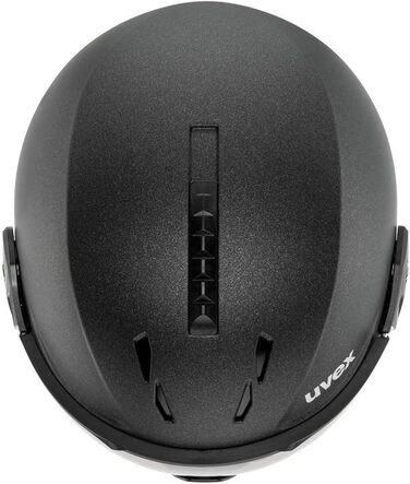 Лижний шолом uvex Instinct Visor Pro V з візором, для жінок і чоловіків, регульований розмір, чорний, 59-61 см