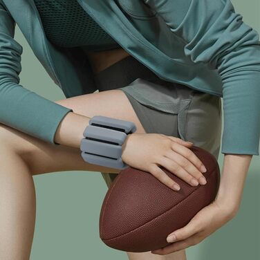 Регульовані вантажні манжети на зап'ястя та щиколотки - набір для йоги, танців, аеробіки сірого кольору