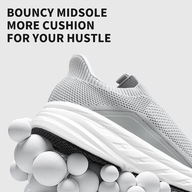 Сліпони чоловічі Sosenfer без шнурків: спортивні кросівки для бігу, фітнесу, прогулянок (1646 світло-зелений, 44 EU)