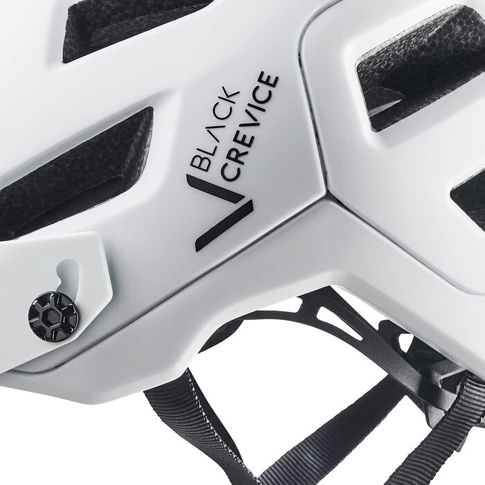 Велосипедний шолом BLACK CREVICE для дорослих, MTB, дихаючий, регульований розмір M/L (58-61 см), білий, для чоловіків та жінок