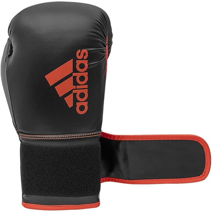 Боксерські рукавички adidas Hybrid 80 16oz чорні/червоні для боксу, кікбоксингу, ММА, тренувань і фітнесу, унісекс