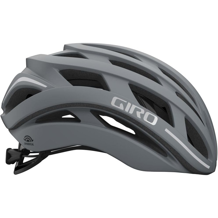 Велошолом Giro Helios Spherical матовий Sharkskin сірий 2024 для шосейного велосипеда