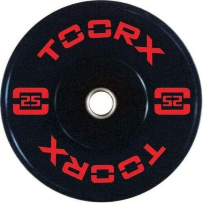 Олімпійський бампер-диск Toorx для тренувань, 25 кг, отвір 50 мм