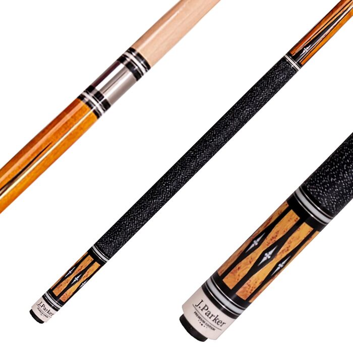Професійний більярдний кий Parker Premium Edition PE-1, багатошаровий шкіряний наконечник 12.75 мм, Quick-Joint, лляне обмотування