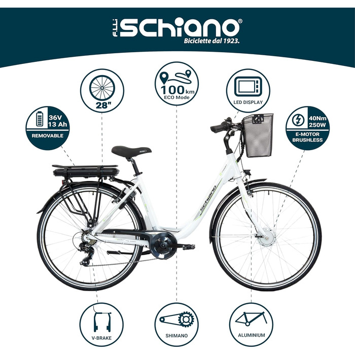 Електровелосипед F.lli Schiano E-Moon 28