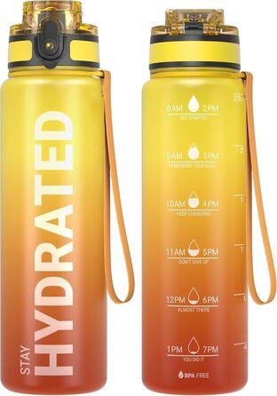 Спортивна пляшка Sahara Sailor 750 мл, тританова, BPA-free, герметична, для води, для спорту, велосипеда, кемпінгу, йоги, фітнесу, вогняний дизайн