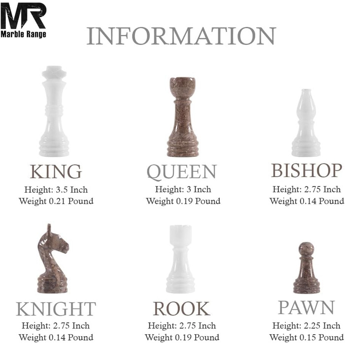 Шаховий набір з мармуру для дорослих, ручної роботи, з ігровим полем Verona & Green Onyx, 32 фігури, 2 додаткові королеви, коробка для зберігання, розкішна подорожна гра, елегантний подарунок для дому (Verona & Green Onyx) (Білий & Океанічний)