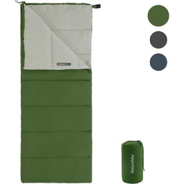 Спальний мішок Naturehike для дорослих, легкий прямокутний, з'єднувальний, 3-сезонний, для кемпінгу та піших прогулянок (зелений)