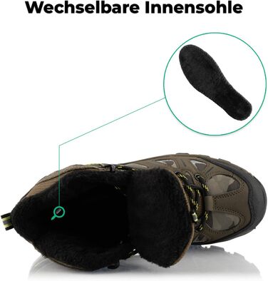 Теплі трекінгові черевики для жінок та чоловіків, хакі, камуфляж, розмір 36 EU