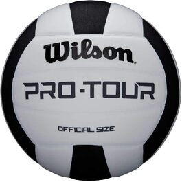 Волейбольний м'яч Wilson для залу, офіційний розмір, Pro Tour, чорний/білий