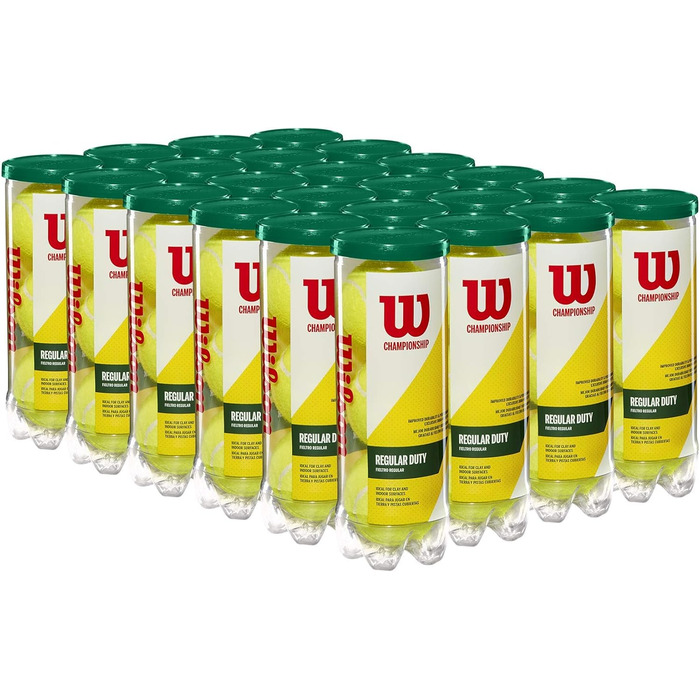 Тенісні м'ячі Wilson Championship Regular та Extra Duty, для всіх типів покриттів, високоякісні, 3 шт.
