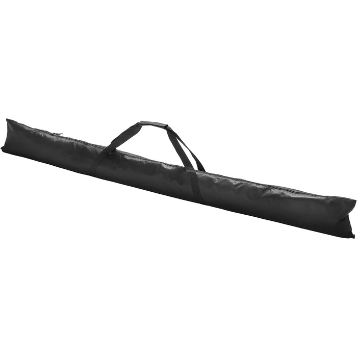 Чохол для лиж Black Crevice Nordic 210 см, міцний 600D/PVC, для 1 пари, подвійна блискавка, ремінь, чорний/срібний