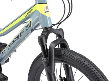 Дитячий гірський велосипед BIKESTAR 20 дюймів, алюмінієвий, 7-ступінчаста Shimano, дискові гальма, амортизаційна вилка, для дітей 6-9 років