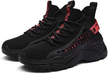 Чоловічі кросівки FUSHITON: дихаючі спортивні, легкі, повсякденні, для бігу по місту, стильні фітнес-кросівки, чорні, 43 EU