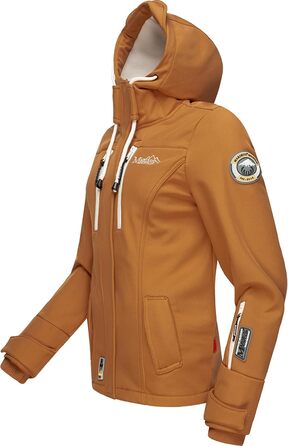 Жіноча демісезонна куртка-софтшелл MARIKOO з капюшоном, колір Caramel Brown, розмір XXL