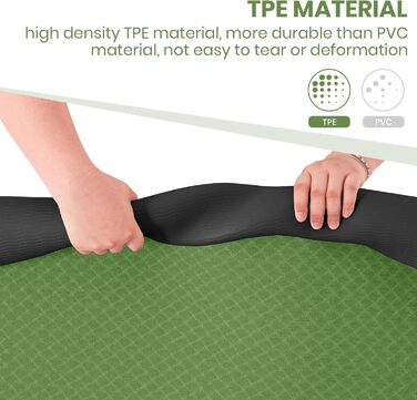 Килимок для йоги Narwhal TPE 190x80x0.6 см - антиковзаючий, для фітнесу, спорту та занять вдома