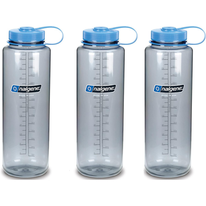 Пляшка Nalgene Everyday Wide Mouth Silo 1,5 л, сіра, набір з 3 шт.