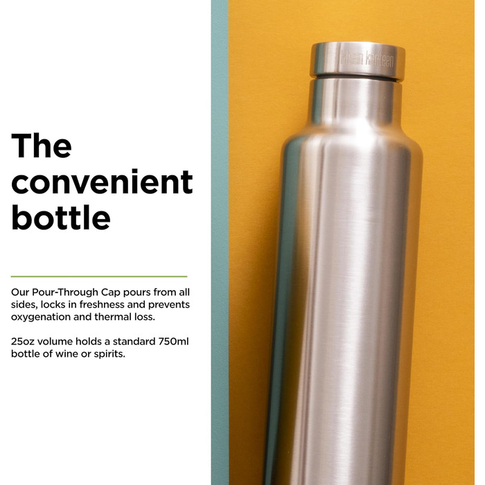 Пляшка для води Klean Kanteen Classic 739 мл нержавіюча сталь