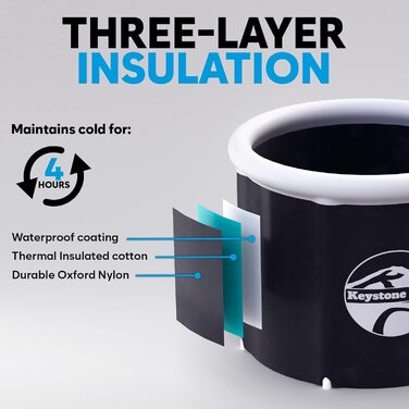 Кріо ванна для відновлення та імунітету 85 см Ø * 72 см - Чорна