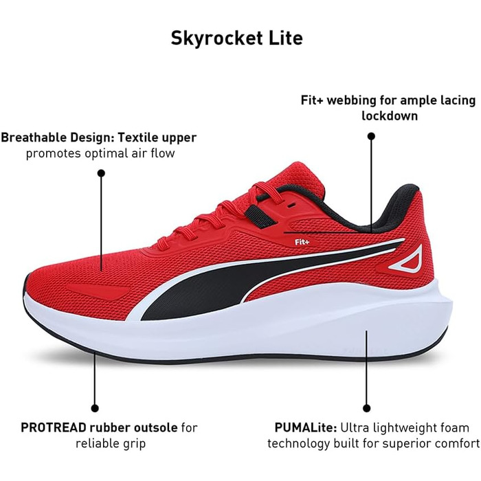 Кросівки для бігу Puma Skyrocket Lite Unisex 46 EU Червоно-чорні