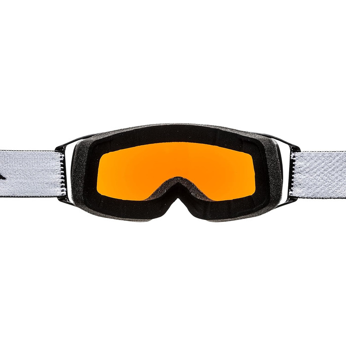 ALPINA DOUBLE JACK PLNT Q-LITE — дзеркальна лижна маска OTG з посиленим контрастом, 100% UV-захист, для дорослих, універсальний розмір, чорний матовий