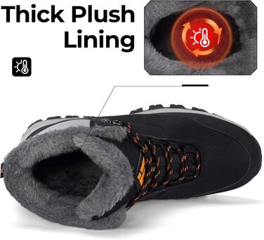 Зимові черевики Mishansha для жінок, утеплені, непромокаючі, туристичні, розмір 36-42, чорний