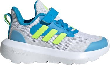 Кросівки для бігу adidas Fortarun Unisex (30.5 EU, темно-сірий, лимонний, світло-блакитний, сонячна батарея)