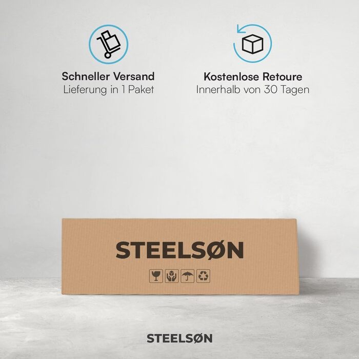 STEELSØN Zennar - Розкладний салат-бар / буфет для тераси та балкону, ротанговий стиль, 8 осіб, білий