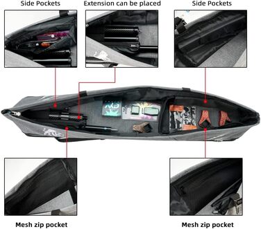 Чохол для бильярдного кия KONLLEN 2x4 Oxford Cloth - сірий