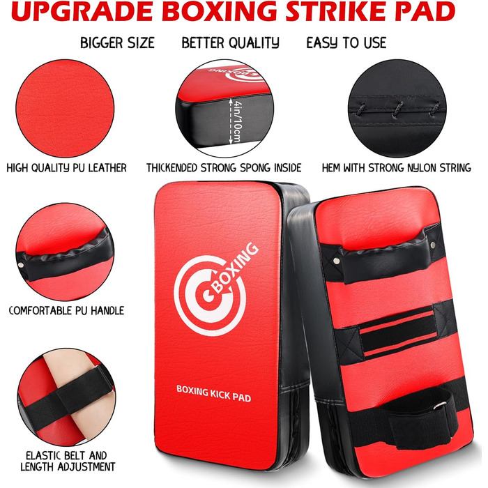 Набір 3-в-1 для дітей та підлітків: боксерські рукавички, відбивачі та регульоване кик-пед для Taekwondo – спортивне обладнання для боксу, MMA, Муай Тай, Taekwondo, кікбоксингу