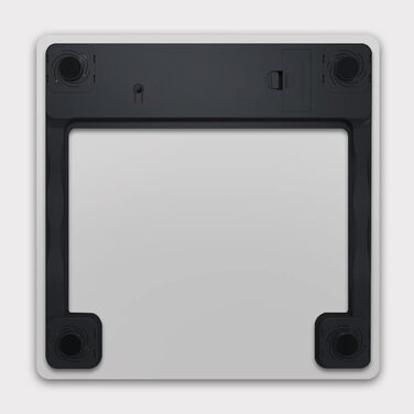 Інтелектуальна вага для тіла HomeFashion HFitness з Bluetooth, вимірювання жиру, BMI, iOS/Android, 28x28 см, білий корпус з блакитною підсвіткою