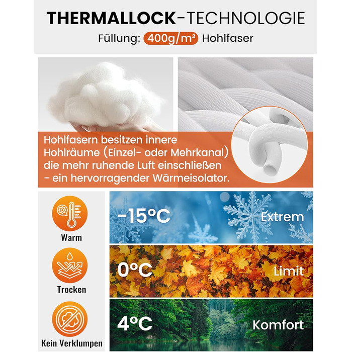 Спальний мішок KingCamp Flannel для дорослих, 3-4 сезони, ультралегкий, бавовна, теплий, ковдровий, водонепроникний, для кемпінгу, чорний, L, блискавка