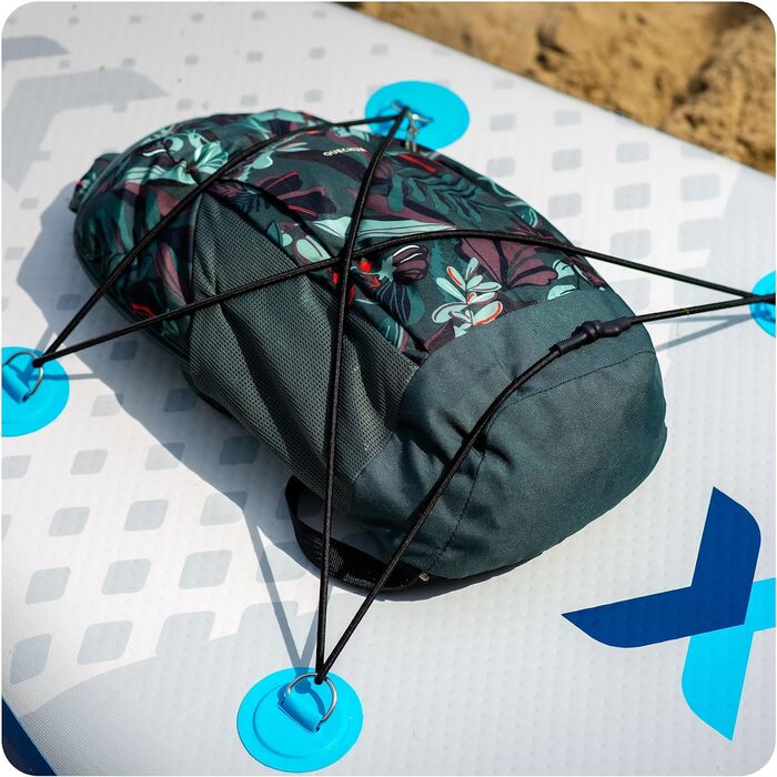 Надувний SUP Neo-Sport Stand Up Paddle Board 10.6 (320 см) з аксесуарами: насос, весло, leash, рюкзак (блакитний та сірий)