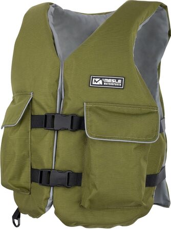 Рятувальний жилет MESLE Fisherman з кишенями, 50N, для риболовлі, каякінгу та SUP, оливковий, для дорослих XL+