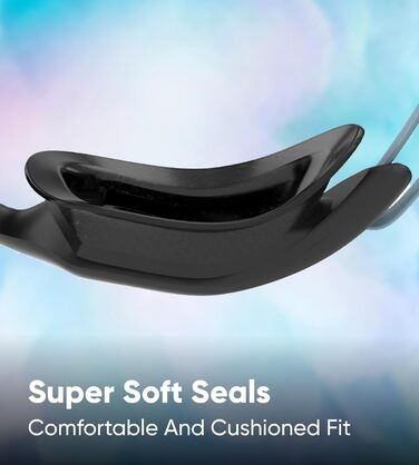 Окуляри для плавання Speedo Hydropulse унісекс | Зручна посадка | Регульована конструкція, сірі | Діоптрії 3.0, середній розмір