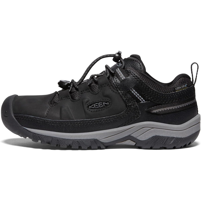 KEEN Targhee Low - водонепроникні трекінгові черевики для дітей (32/33 EU, Black Steel Grey)