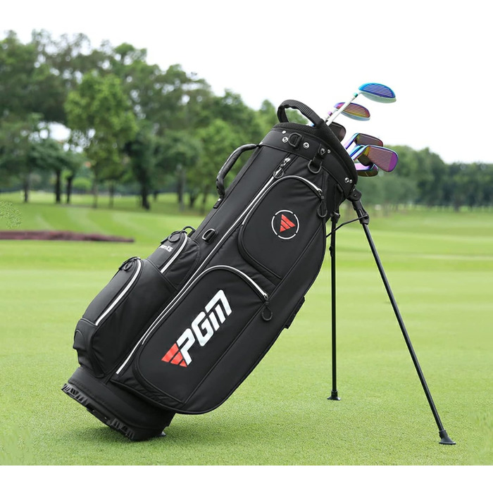 Сумка для гольфу PGM: стійка, легка, водонепроникна, з роздільниками на 5 клубів та ременем, для чоловіків та жінок