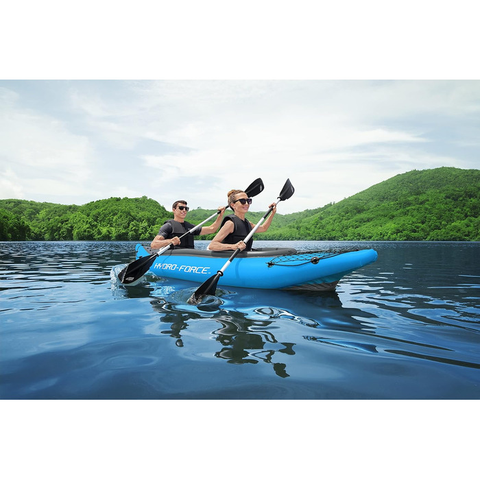 Надувний каяк Bestway Hydro-Force Cove Champion X2, 331x88x45 см, комплект з веслами і насосом