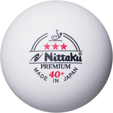 М'яч для настільного тенісу Nittaku 3 зірки Преміум (12 шт.) - міжнародний стандарт