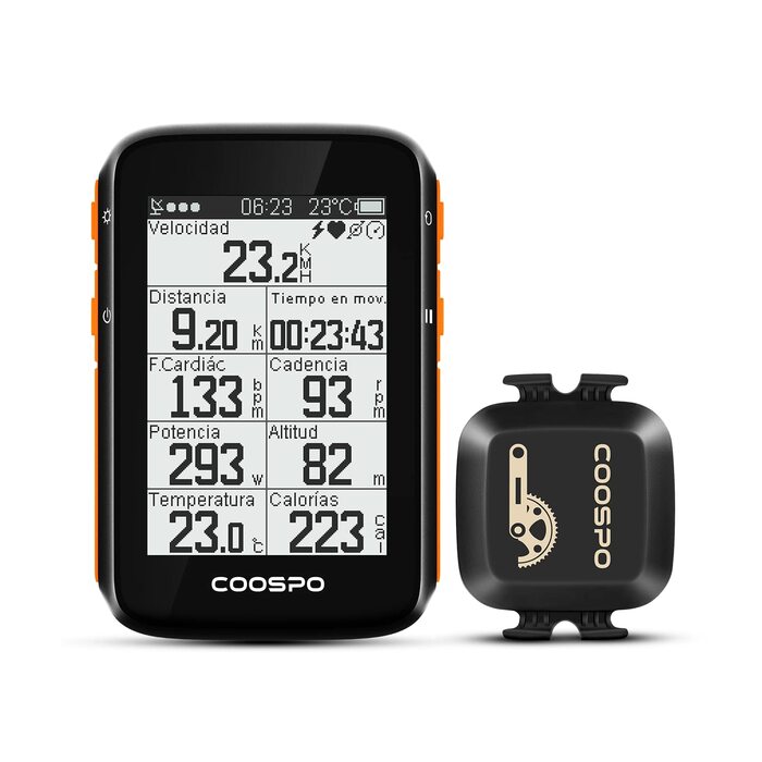 Велокомп'ютер COOSPO BC200 GPS Bluetooth 5.0 ANT+ з LCD екраном 2.4