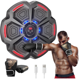 Музична бокс-машина Kidken з LED-підсвіткою, Bluetooth, 9 режимів швидкості та режим лічильника для дорослих та дітей - для тренувань та зняття стресу