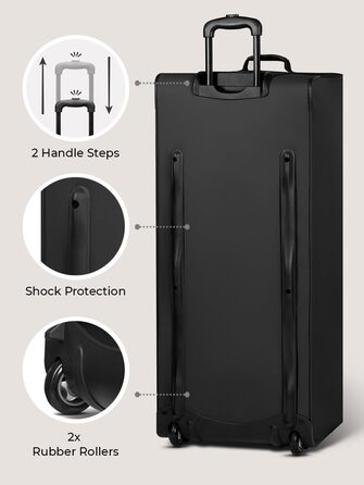 Велика дорожня сумка на колесах XXL 91 см, 128 л для чоловіків і жінок, Duffle Essentials